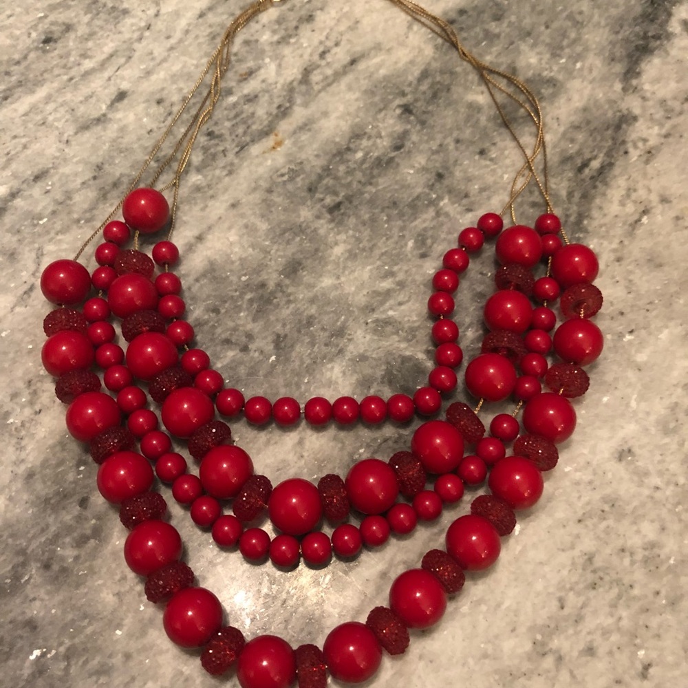 Red Beaded Necklace